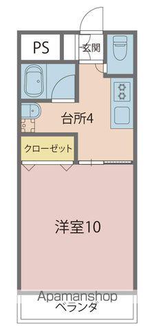 ルナガーデン(1K/1階)の間取り写真