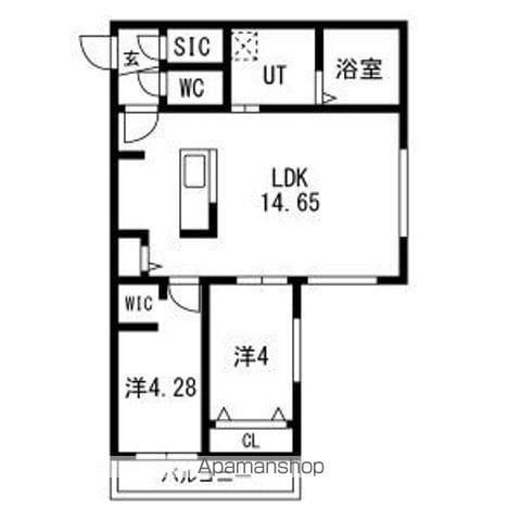 HIGHLIGHT FUKUZUMI GAー福住1ー1MS(2LDK/3階)の間取り写真