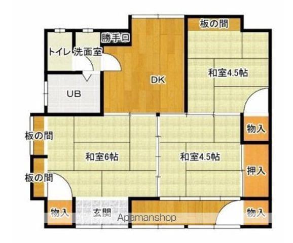 日豊本線 都城駅 徒歩15分 1階建 築45年(3K)の間取り写真