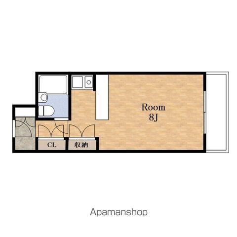 ユウパレス泉佐野・中町(ワンルーム/4階)の間取り写真