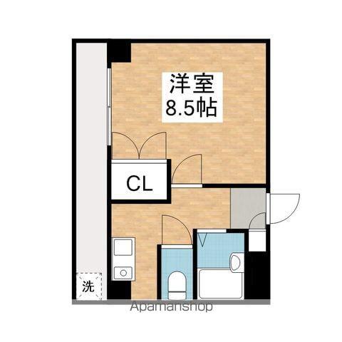 ロアール明日香(1K/3階)の間取り写真