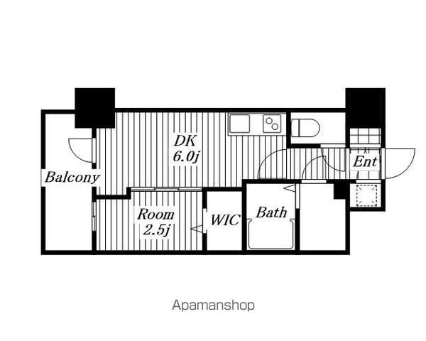 エスリード池下レスティア(1DK/10階)の間取り写真