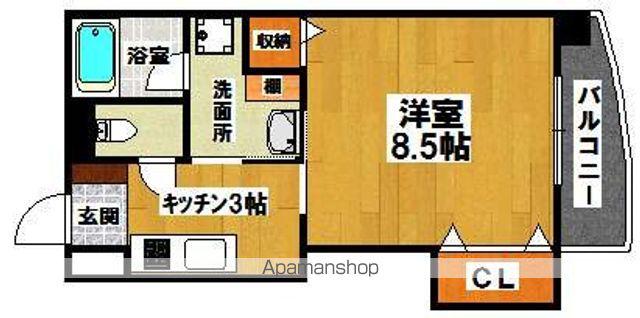 住吉橋TKハイツ(1K/8階)の間取り写真