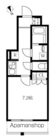 アゼスト堀切菖蒲園Ⅱ(1K/8階)の間取り写真