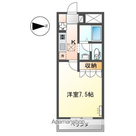 オレンジハウス・T(1K/1階)の間取り写真