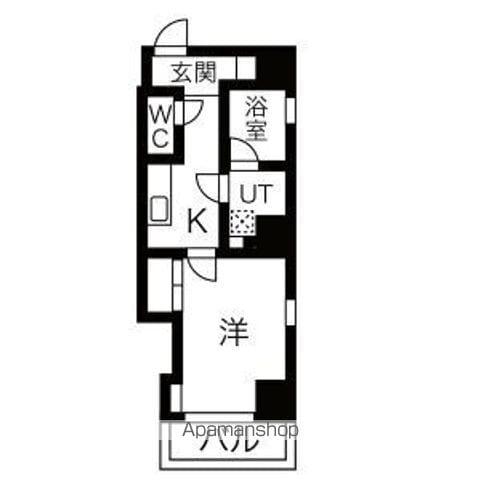 CRES(1K/5階)の間取り写真