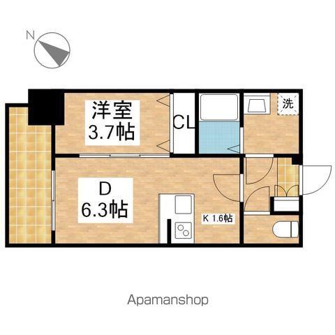 メイクスWアート上前津Ⅴ(1DK/3階)の間取り写真