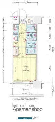 プレサンス鶴舞パーク&ステーション(1K/3階)の間取り写真