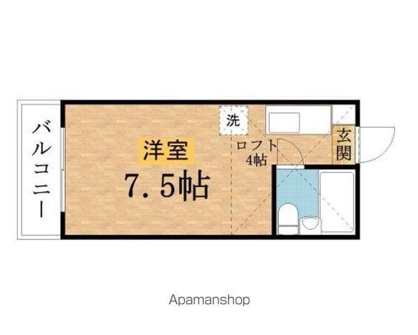 トーシンハイツ丹木町(ワンルーム/2階)の間取り写真