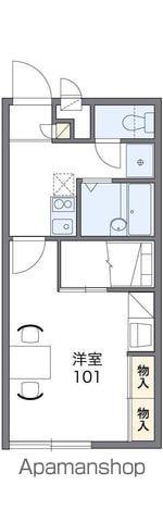 レオパレスウエストⅡ(1K/1階)の間取り写真