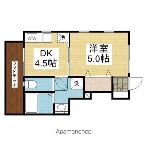 CASA PACIFICA YUWATARI(1DK/1階)の間取り写真