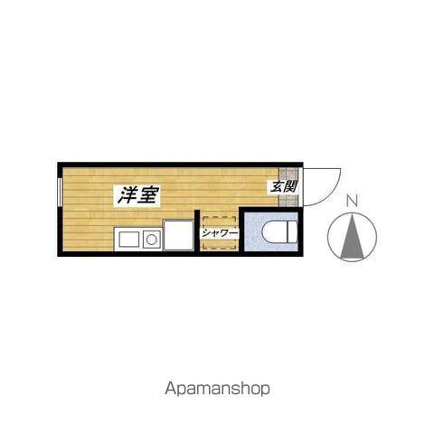 メテオール(ワンルーム/1階)の間取り写真