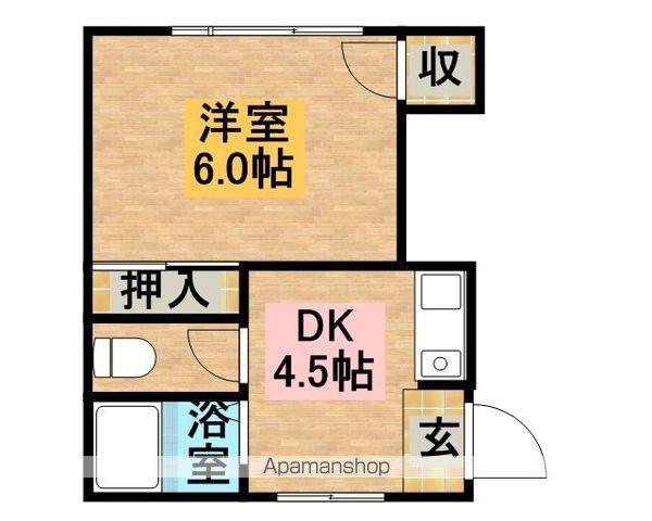 ブラウンコーポ大津(ワンルーム/3階)の間取り写真