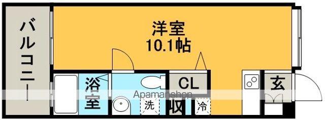 ルネッサンス21赤坂けやき通(ワンルーム/7階)の間取り写真