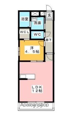 アルカディア・カトレヤ(1LDK/4階)の間取り写真