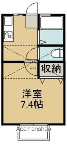 ガーデンヒルズ(1K/1階)の間取り写真