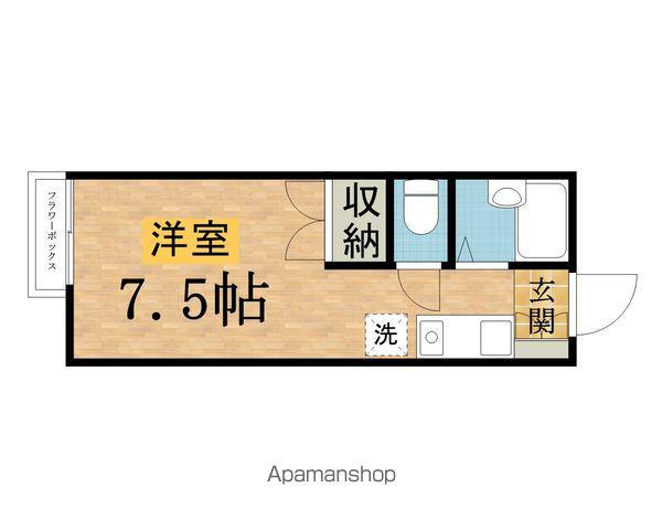 レジオン藤(ワンルーム/2階)の間取り写真