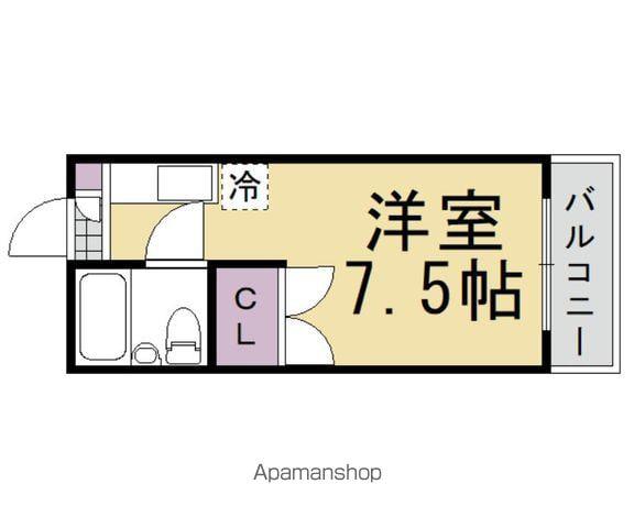 大島マンション(ワンルーム/3階)の間取り写真