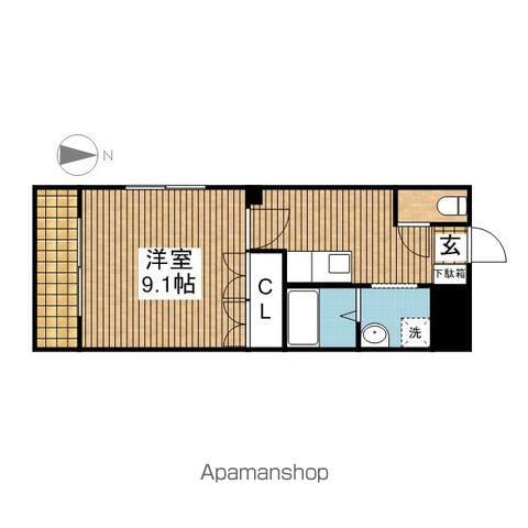 フィオーレ(1K/1階)の間取り写真