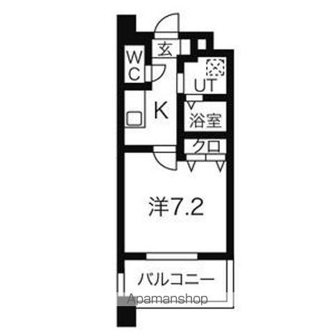 MARCHE一宮(1K/12階)の間取り写真