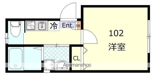 G.FLAP東四つ木(1K/1階)の間取り写真