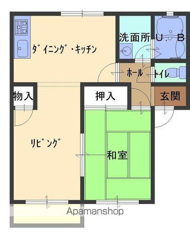グリーンコーポ21B棟(1LDK/1階)の間取り写真