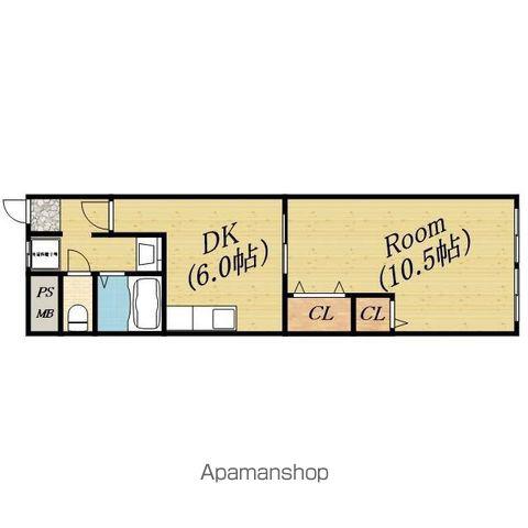 アサヒマンション(1DK/5階)の間取り写真