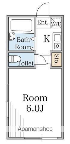 ドエル春日(ワンルーム/1階)の間取り写真