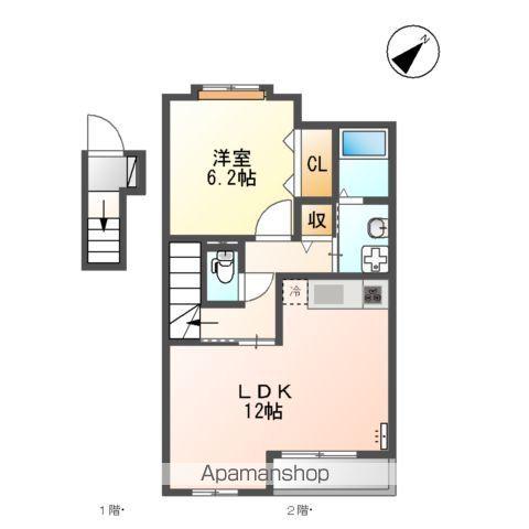 レ・セーナ(1LDK/2階)の間取り写真