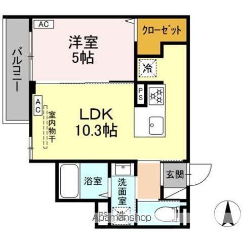 セレスティア中野上高田(1LDK/3階)の間取り写真