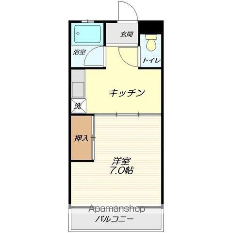 レジデンスK(1K/2階)の間取り写真