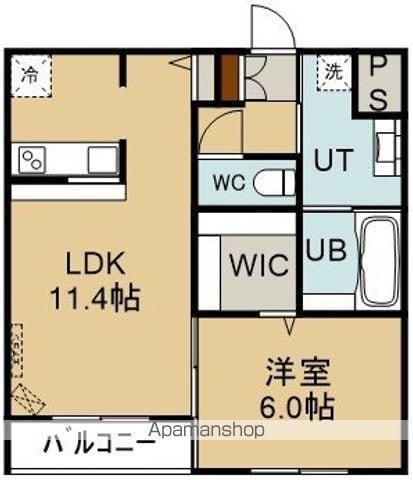 NEW PIAZZA(1LDK/2階)の間取り写真