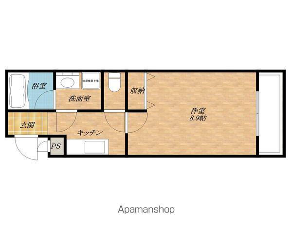 ベルエキップ(1K/2階)の間取り写真