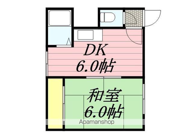 21条ビル(1DK/1階)の間取り写真