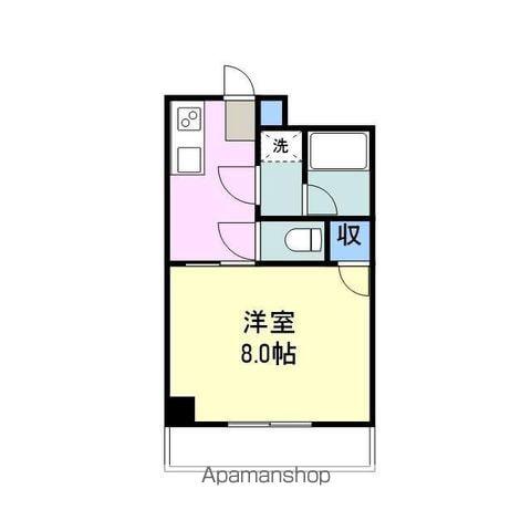 下河内マンション(1K/3階)の間取り写真