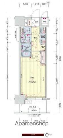 プレサンス上前津プレス(1K/12階)の間取り写真