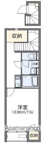 レオネクストKATSURAⅡ(1K/2階)の間取り写真