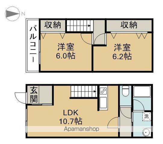 リアン愛西(2LDK)の間取り写真