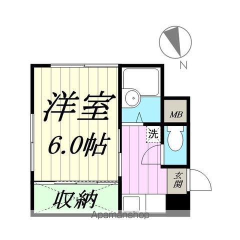 セリエール1丁目(1K/4階)の間取り写真