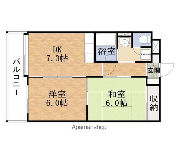 ARTEHEIM城北Ⅰ号棟(2DK/6階)の間取り写真