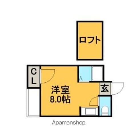 鵜飼パレス西戸崎(ワンルーム/2階)の間取り写真