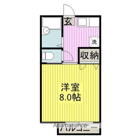 SUN LIFE(1K/1階)の間取り写真