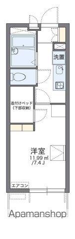 レオパレスせんだん(1K/4階)の間取り写真