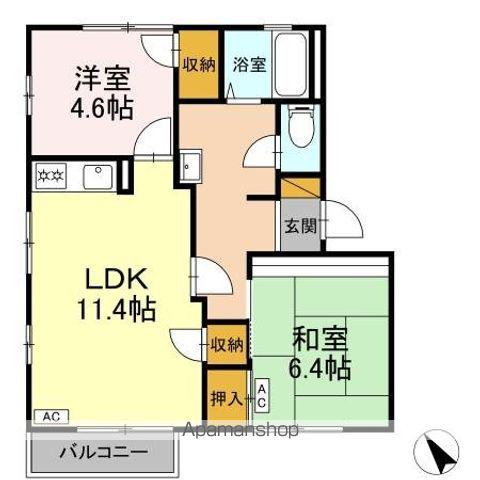 エミネンス高野台(3DK/2階)の間取り写真