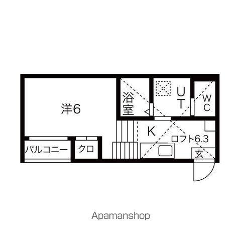 アーバンリュクス(1K/1階)の間取り写真