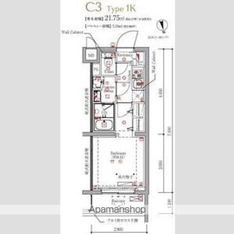 MAXIV東京HN(1K/5階)の間取り写真
