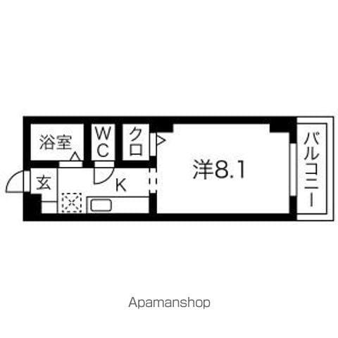 オ・グラン・ソーレイ(ワンルーム/4階)の間取り写真