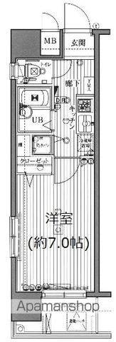 ガラ・ステージ茗荷谷(1K/3階)の間取り写真