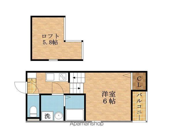 セゾン関目高殿(1K/2階)の間取り写真