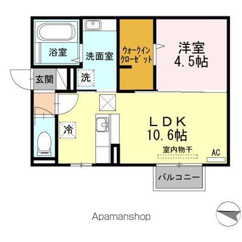 アメニティタウンⅡ(1LDK/1階)の間取り写真